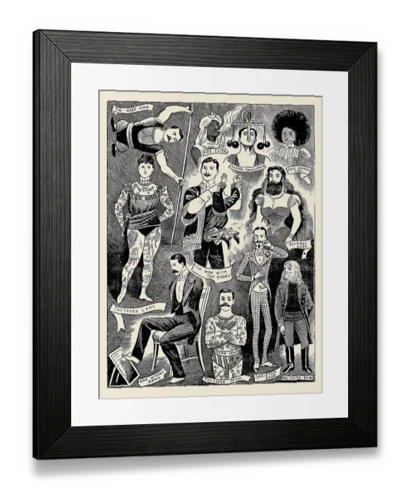 Framed Print : Collection of Freaks Framed Print : Collection of Freaks
