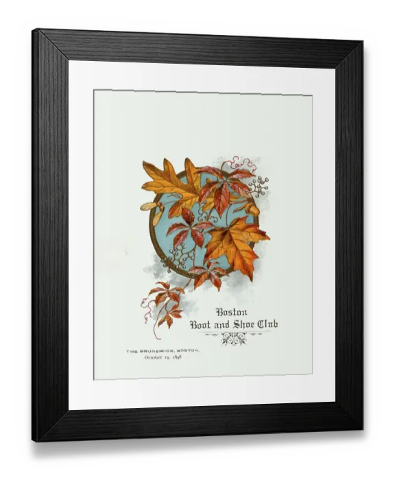 Framed Print : Boston Boot and Shoe Club Framed Print : Boston Boot and Shoe Club