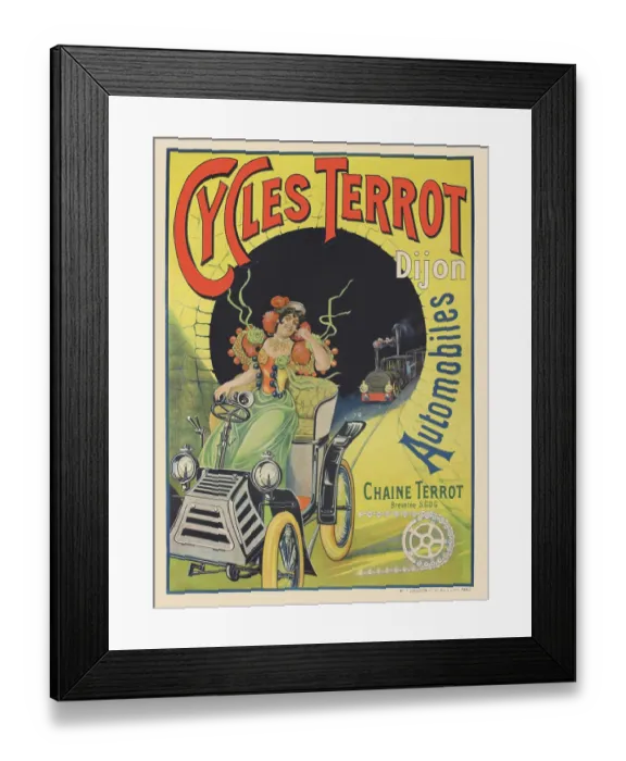 Framed Print : Cycles Terrot Dijon Automobiles Framed Print : Cycles Terrot Dijon Automobiles