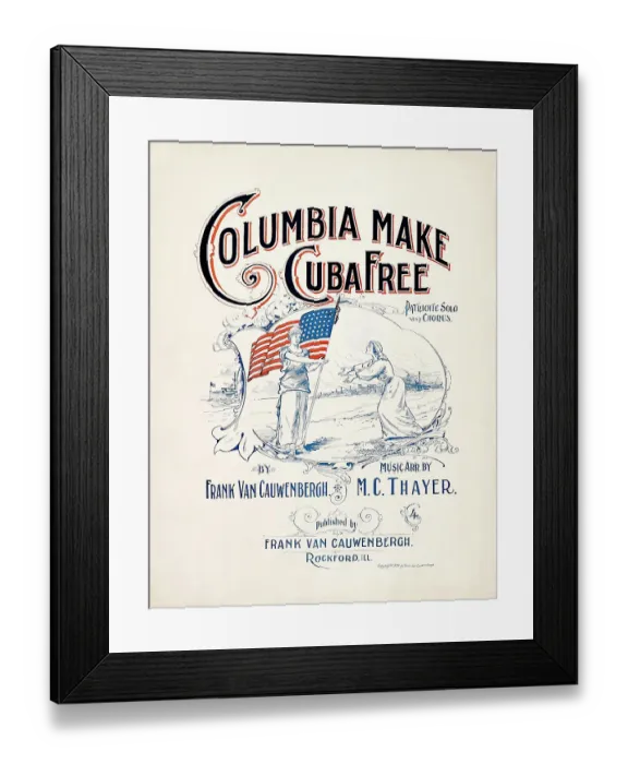 Framed Print : Columbia Make Cuba free Framed Print : Columbia Make Cuba free
