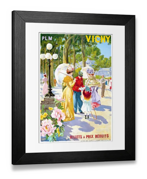 Framed Print : PLM Vichy. French travel poster for PLM (Paris-Lyon-Mediterranée) Railway to Vichy Framed Print : PLM Vichy. French travel poster for PLM (Paris-Lyon-Mediterranée) Railway to Vichy