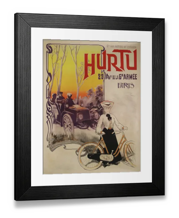 Framed Print : Cie des Autos et Cycles Hurtu Framed Print : Cie des Autos et Cycles Hurtu