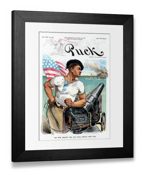 Framed Print : The man behind the gun will settle this war Framed Print : The man behind the gun will settle this war
