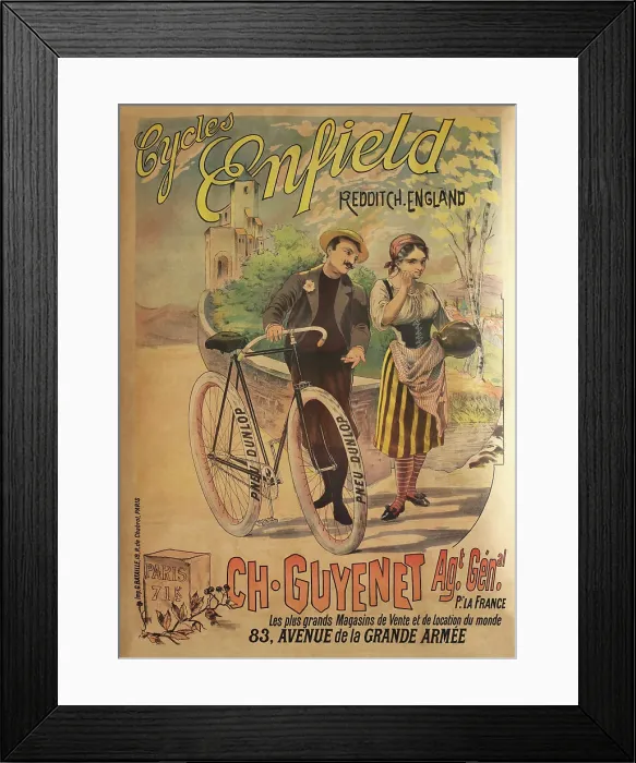Framed Print : Cycles Enfield Framed Print : Cycles Enfield