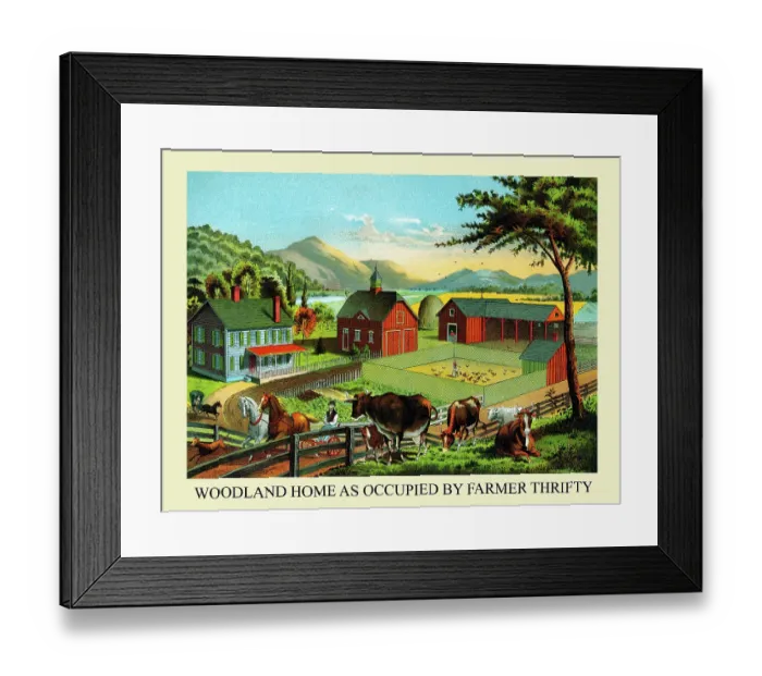 Framed Print : Woodland Home as Occupied by Farmer Thrifty Framed Print : Woodland Home as Occupied by Farmer Thrifty