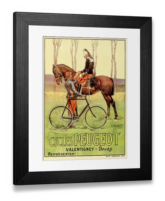 Framed Print : Cycles Peugeot