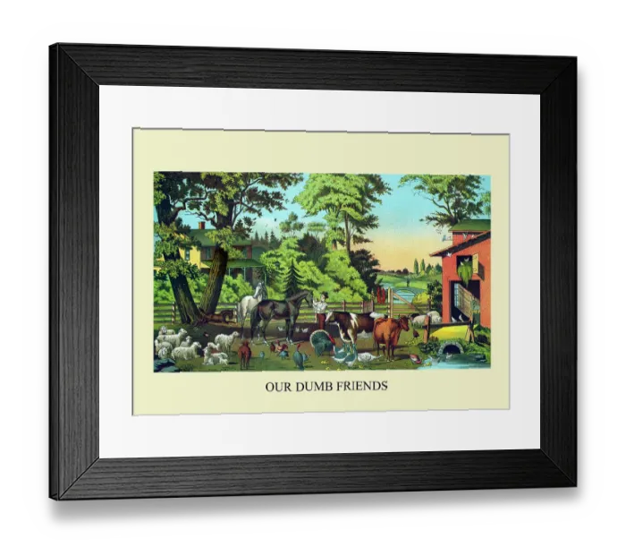 Framed Print : Our Dumb Friends Framed Print : Our Dumb Friends