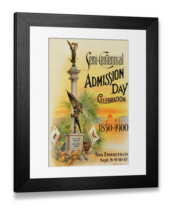Framed Print : Semi-Centennial Admission Day Celebration