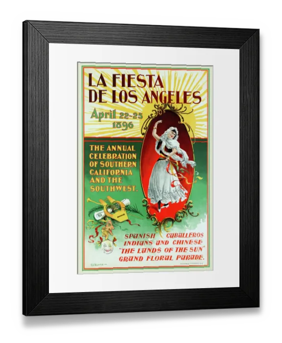 Framed Print : La Fiesta de Los Angeles, April 22-25 1896