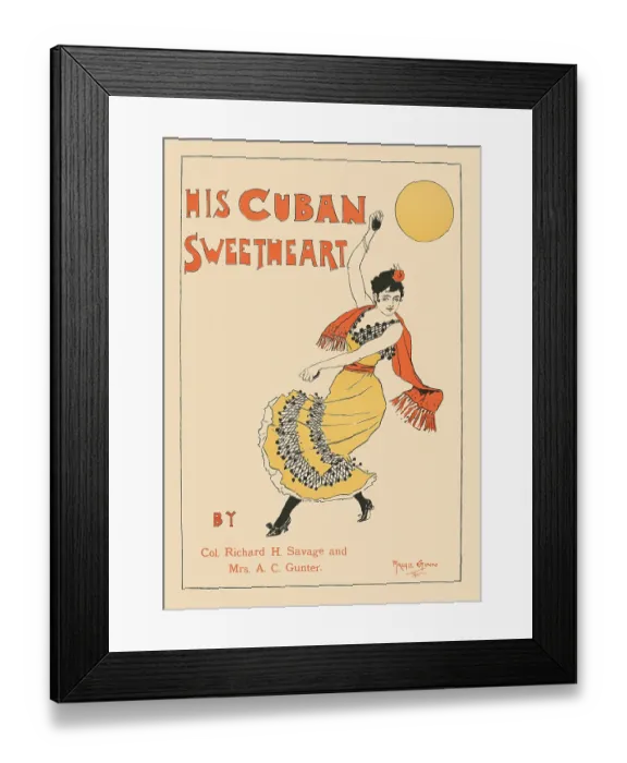 Framed Print : His Cuban Sweetheart Framed Print : His Cuban Sweetheart
