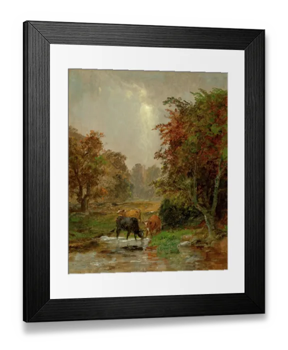 Framed Print : Cattle by a Stream, 1895 Framed Print : Cattle by a Stream, 1895