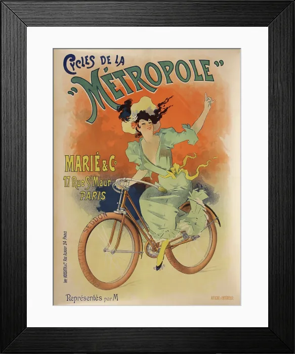 Framed Print : MÉTROPOLE. Cycles De La 'Métropole' Marié and Co Framed Print : MÉTROPOLE. Cycles De La 'Métropole' Marié and Co