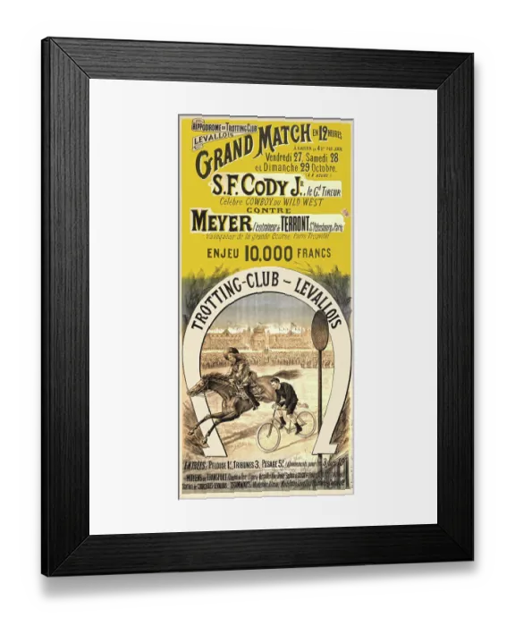 Framed Print : Hippodrome du Trotting Club Levalloi Framed Print : Hippodrome du Trotting Club Levalloi