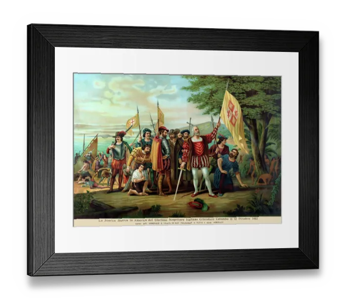 Framed Print : Lo Storico Sbarco in America Framed Print : Lo Storico Sbarco in America