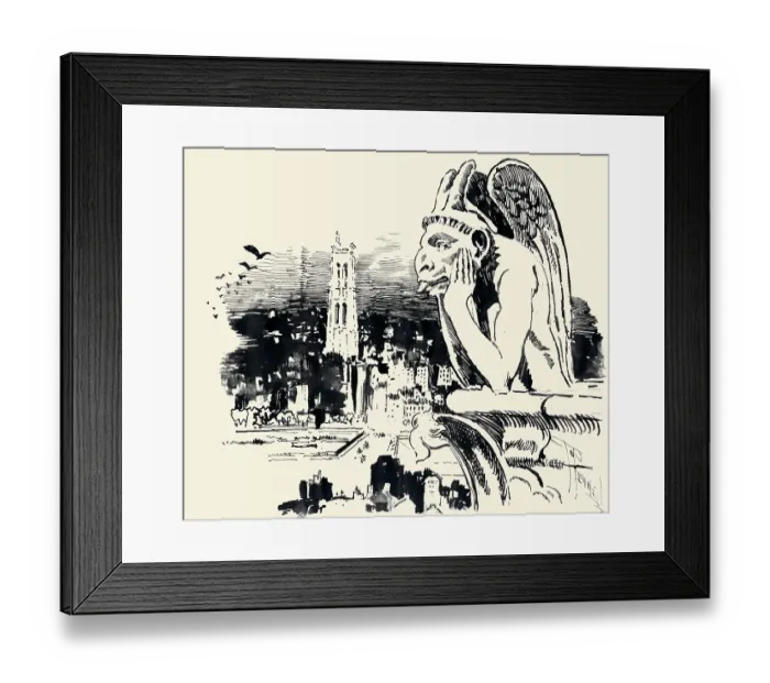 Framed Print : Le stryge, Notre Dame