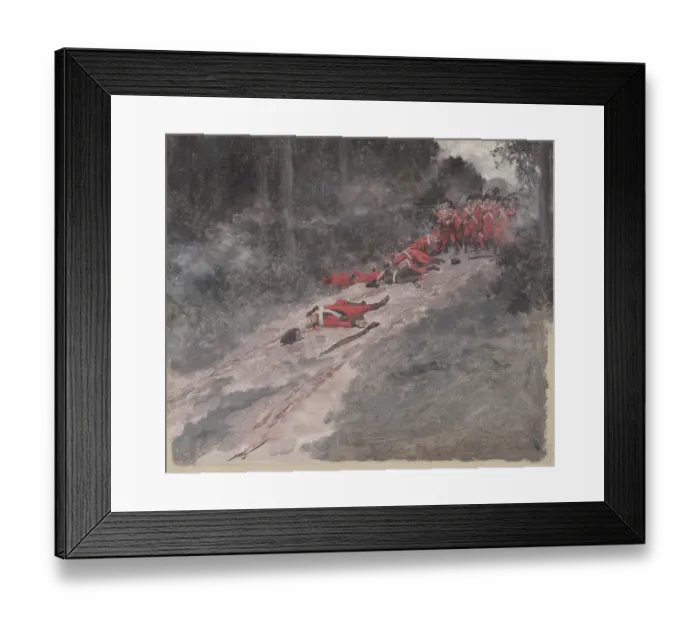 Framed Print : Braddock's defeat, Battle of Monongahela Framed Print : Braddock's defeat, Battle of Monongahela