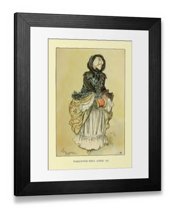 Framed Print : Parisienne Sous Louis XV Framed Print : Parisienne Sous Louis XV