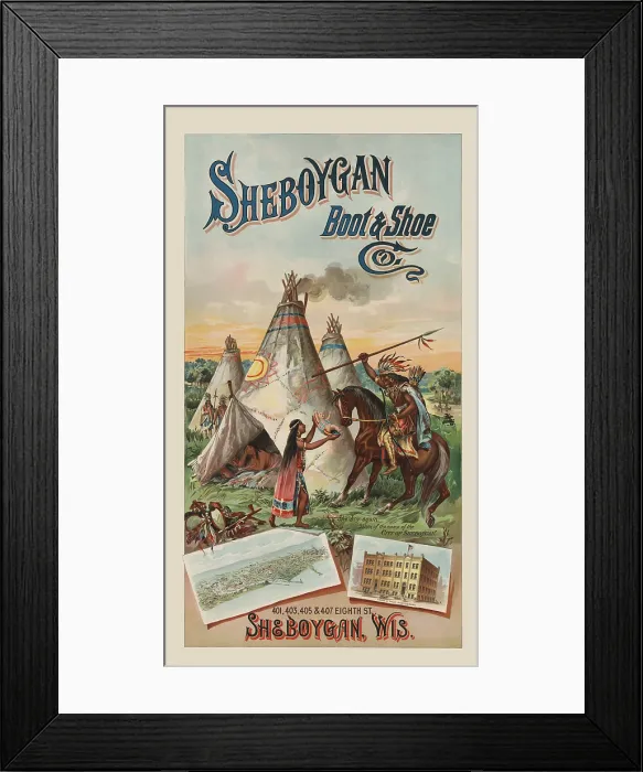 Framed Print : Sheboygan Boot & Shoe Co Framed Print : Sheboygan Boot & Shoe Co