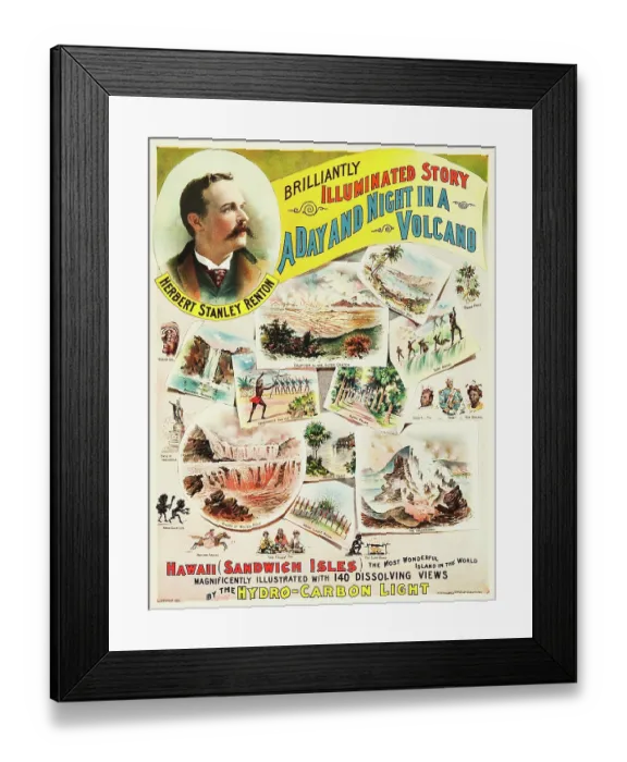 Framed Print : A Day and Night in a Volcano Framed Print : A Day and Night in a Volcano