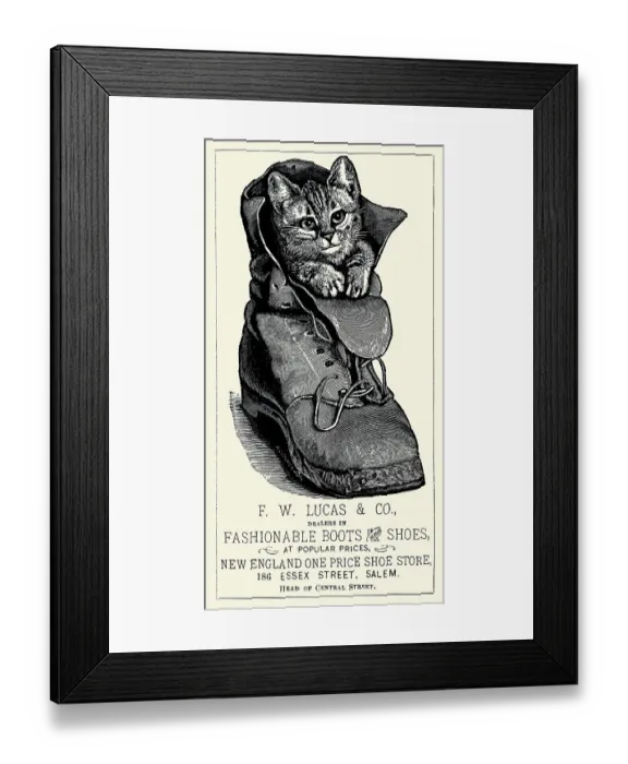 Framed Print : Fashionable Puss in Boot Framed Print : Fashionable Puss in Boot