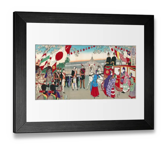 Framed Print : Visit of the Empress to the Third National Industrial Promotional Exhibition at Ueno Park Framed Print : Visit of the Empress to the Third National Industrial Promotional Exhibition at Ueno Park