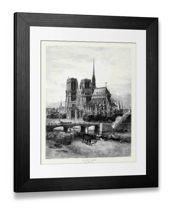Framed Print : Notre-Dame--Eglise Cathédrale de Paris Framed Print : Notre-Dame--Eglise Cathédrale de Paris