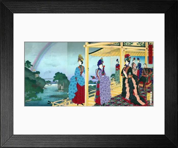 Framed Print : Garden Refreshed by the Passing Rain Framed Print : Garden Refreshed by the Passing Rain