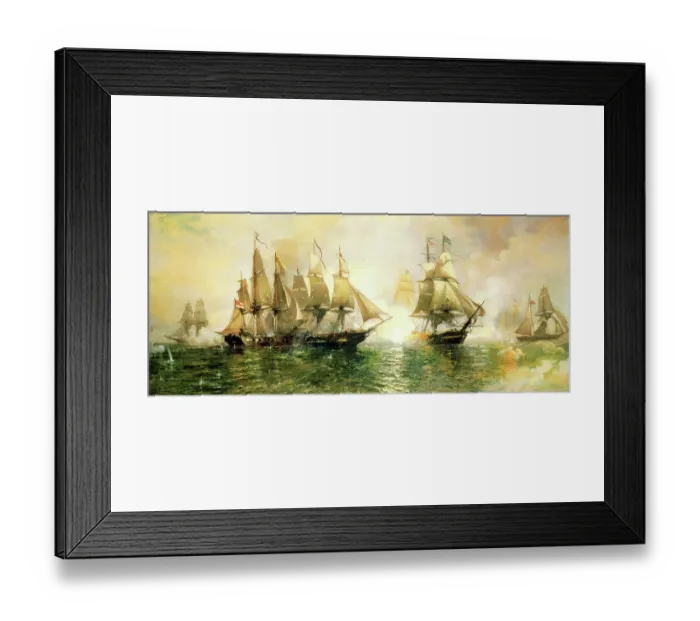 Framed Print : The Battle of Lake Erie Framed Print : The Battle of Lake Erie