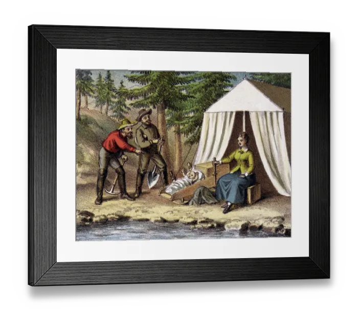 Framed Print : Mother and baby in the camp Framed Print : Mother and baby in the camp