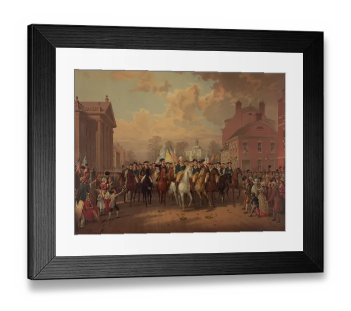 Framed Print : Evacuation day and Washington's Entry Framed Print : Evacuation day and Washington's Entry