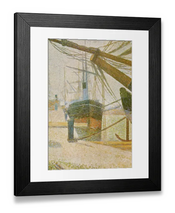 Framed Print : A Corner of the Harbor of Honfleur Framed Print : A Corner of the Harbor of Honfleur