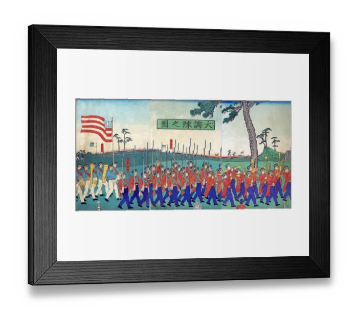 Framed Print : US Troops march in Yokohama Drill Framed Print : US Troops march in Yokohama Drill