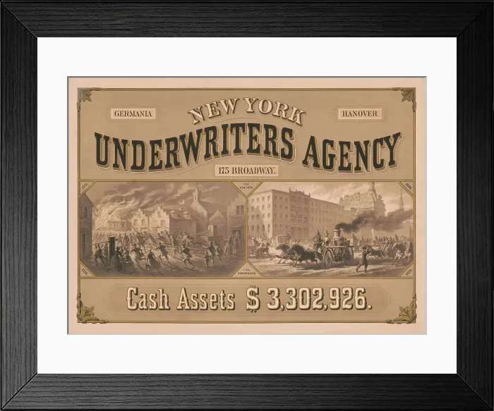 Framed Print : New York Underwriters Agency Framed Print : New York Underwriters Agency