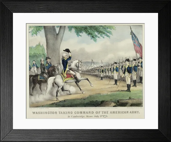 Framed Print : Washington Taking Command Framed Print : Washington Taking Command
