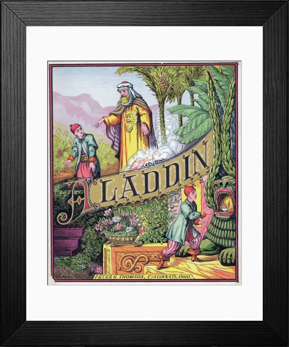 Framed Print : Aladdin and The Wonderful Lamp. Artist J.B Framed Print : Aladdin and The Wonderful Lamp. Artist J.B