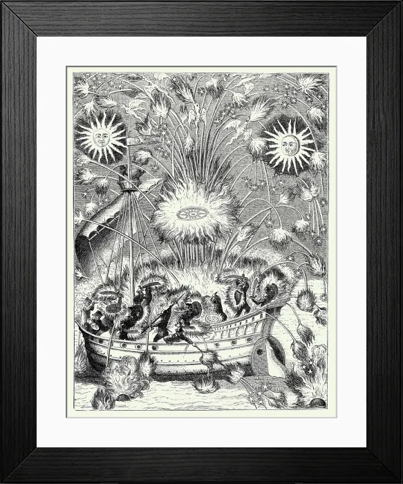 Framed Print : Fireworks on the Water Framed Print : Fireworks on the Water