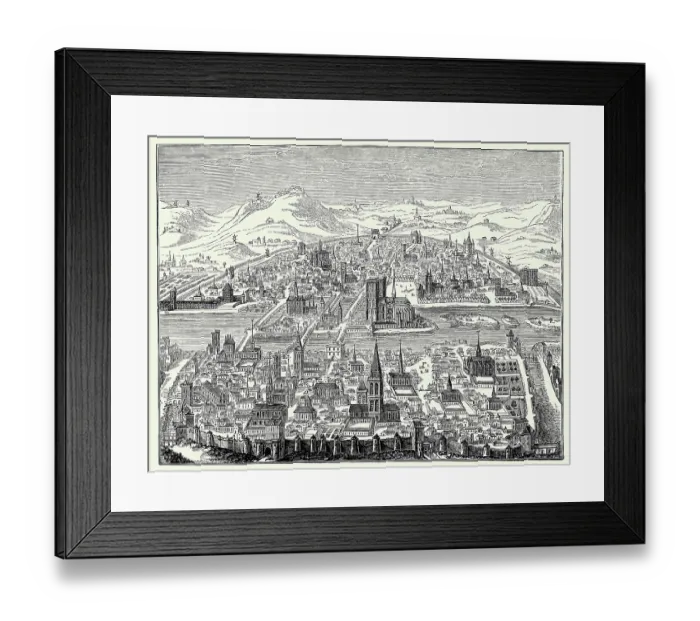 Framed Print : View of Paris 1607 Framed Print : View of Paris 1607