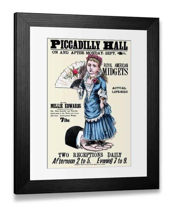 Framed Print : Piccadilly Hall: Miss Millie Edwards Framed Print : Piccadilly Hall: Miss Millie Edwards