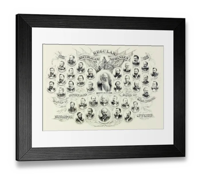 Framed Print : Regular Republican nominees, 1881 Framed Print : Regular Republican nominees, 1881