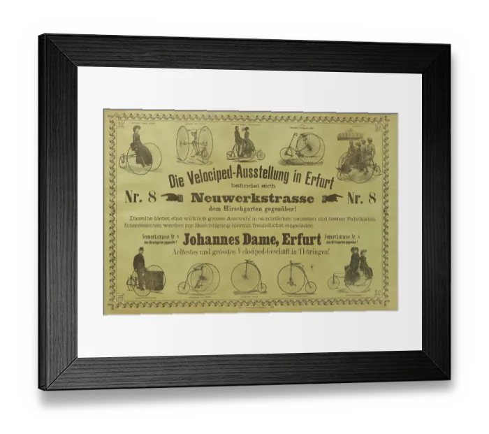 Framed Print : Die Velociped-Ausstellung In Erfurt Framed Print : Die Velociped-Ausstellung In Erfurt