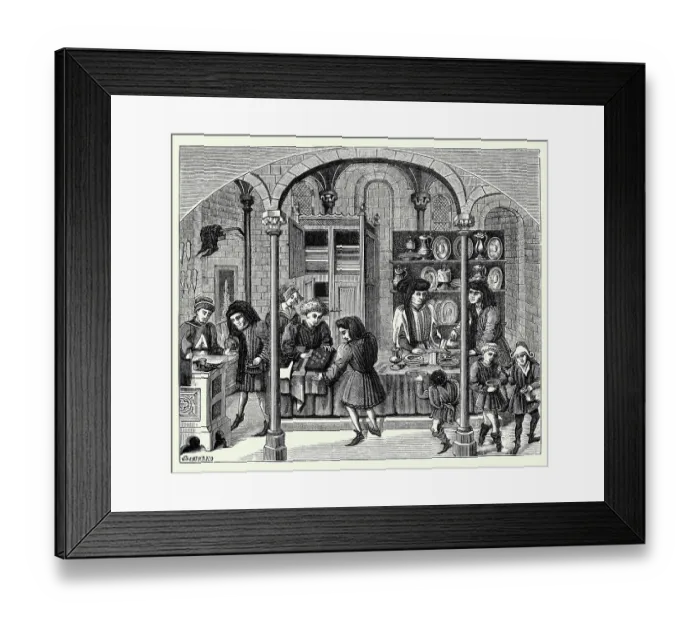Framed Print : Shops Under Covered Market Framed Print : Shops Under Covered Market