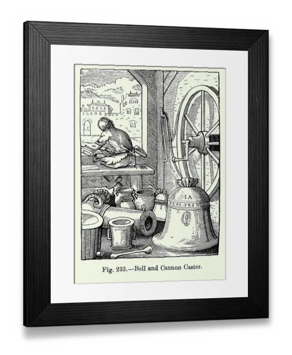 Framed Print : Trades; Bell and Cannon Caster