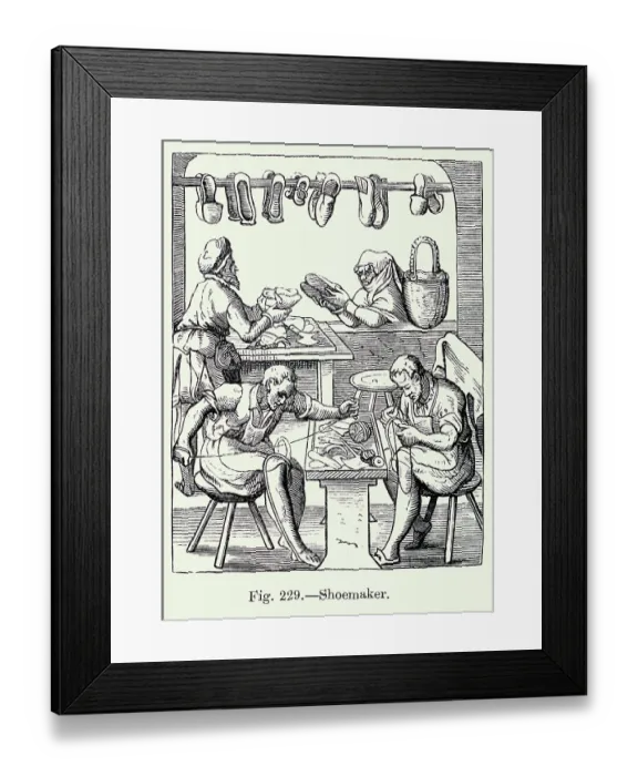 Framed Print : Trades; Shoemaker Framed Print : Trades; Shoemaker