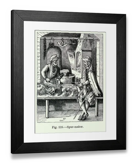 Framed Print : Trades; Spur Maker Framed Print : Trades; Spur Maker