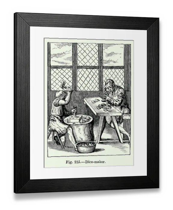 Framed Print : Trades; Dice Maker Framed Print : Trades; Dice Maker