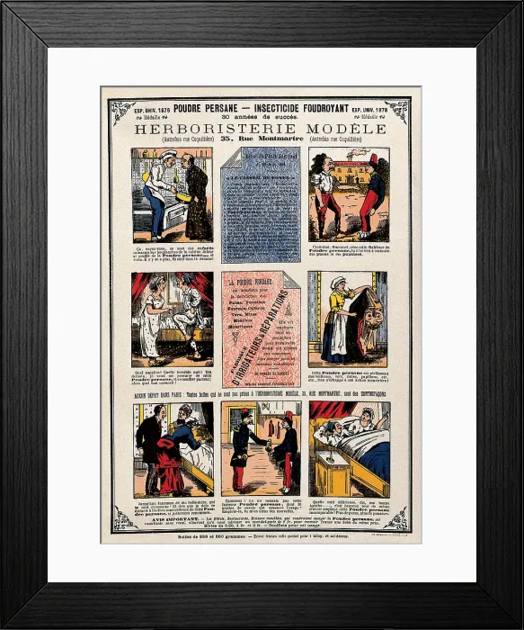 Framed Print : Poudre Persane Insecticide Framed Print : Poudre Persane Insecticide