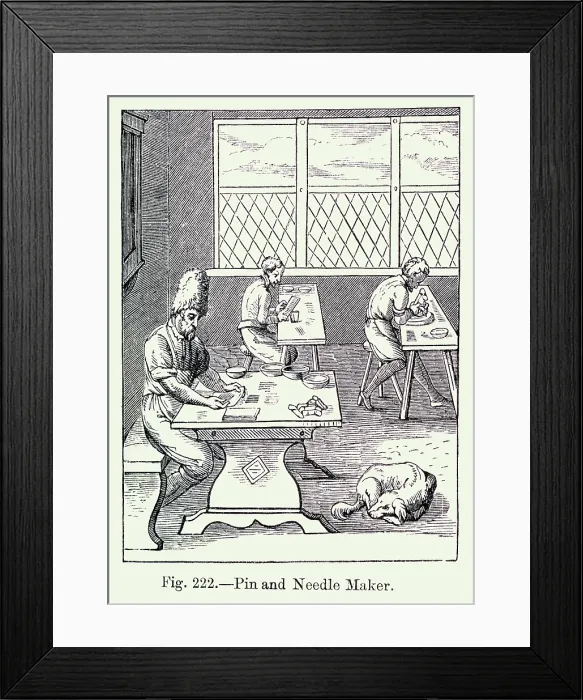 Framed Print : Trades; Pin and Needle Maker Framed Print : Trades; Pin and Needle Maker