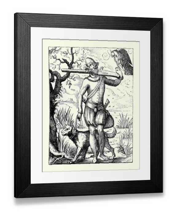 Framed Print : German Falconer Framed Print : German Falconer