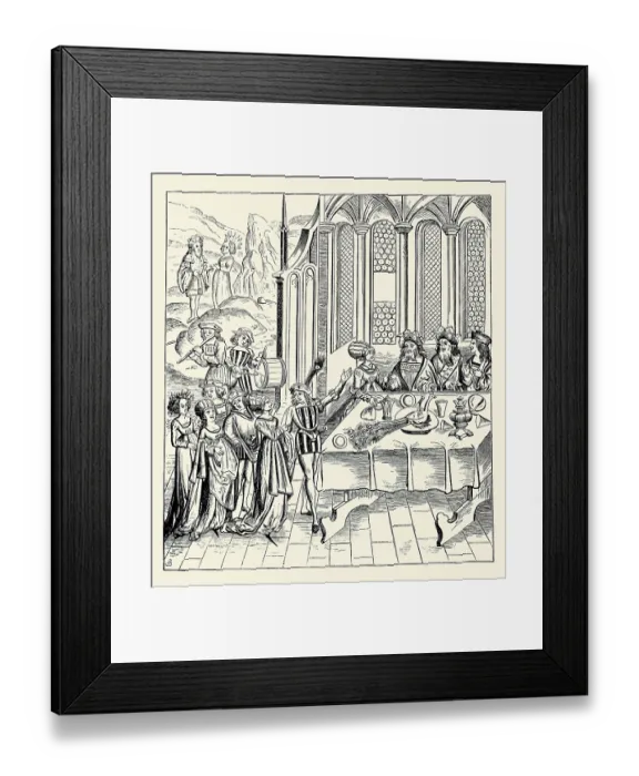 Framed Print : State Banquet - Serving the Peacock Framed Print : State Banquet - Serving the Peacock