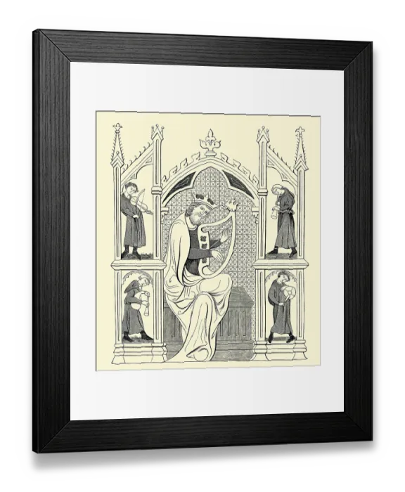 Framed Print : King David Playing the Lyre Framed Print : King David Playing the Lyre